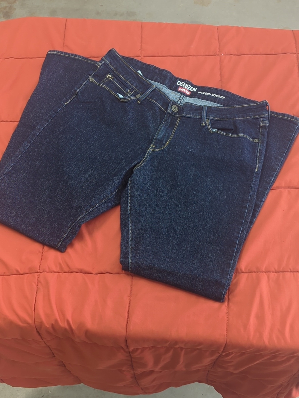 Denizen from Levi's Women’s Straight Leg Dark Blue Jeans